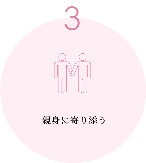 親身に寄り添う